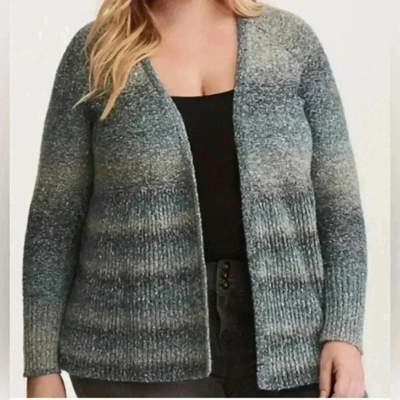 Torrid 2 Open Front Cardigan Sweater Long Sleeve 2X - Picture 1 of 14